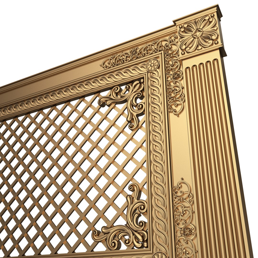 3D Radiator Cover Decorative Screening Grille Panel 03 - TurboSquid 2171571