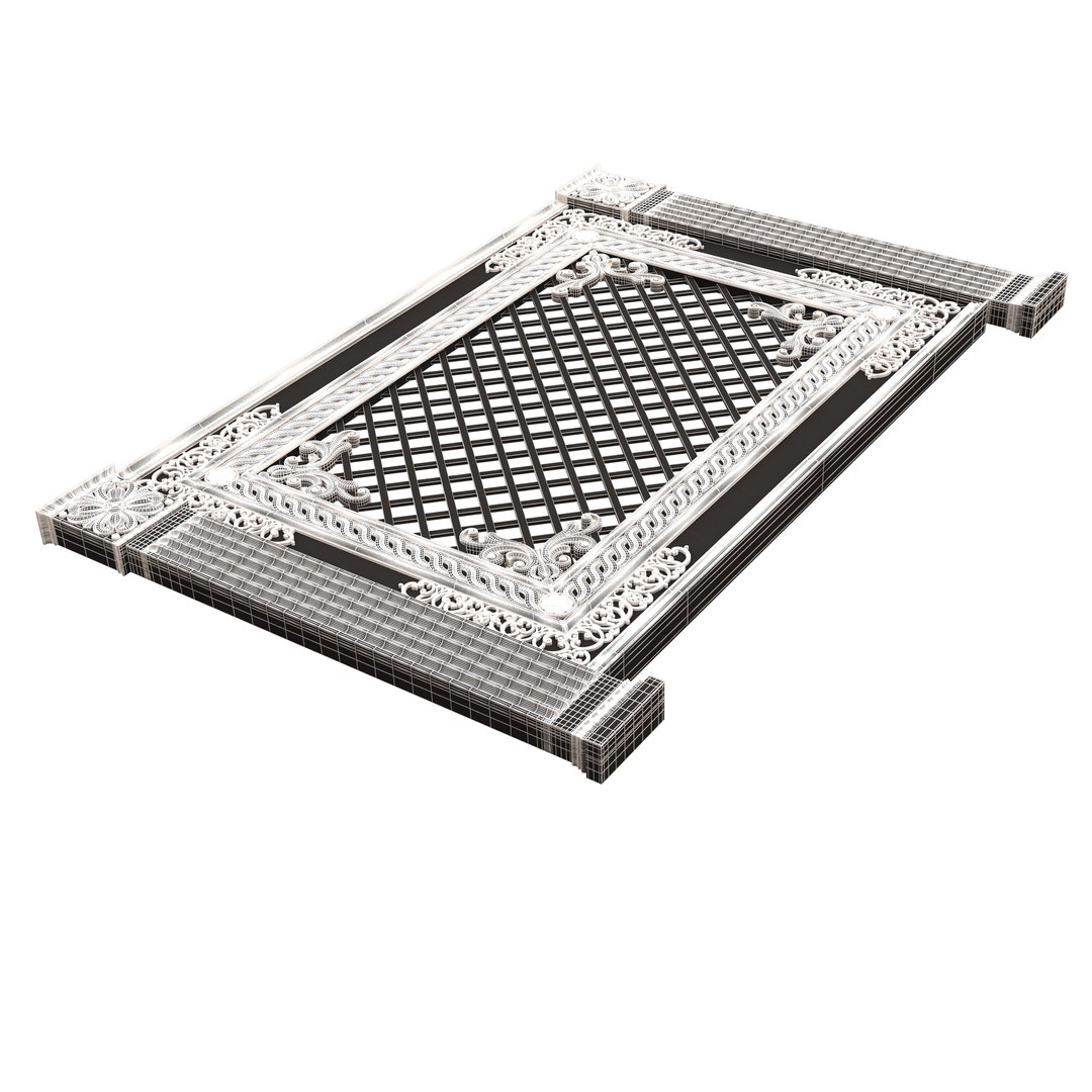 3D Radiator Cover Decorative Screening Grille Panel 03 - TurboSquid 2171571