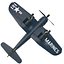 3d wwii fighter aircraft f4u corsair model