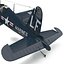3d wwii fighter aircraft f4u corsair model
