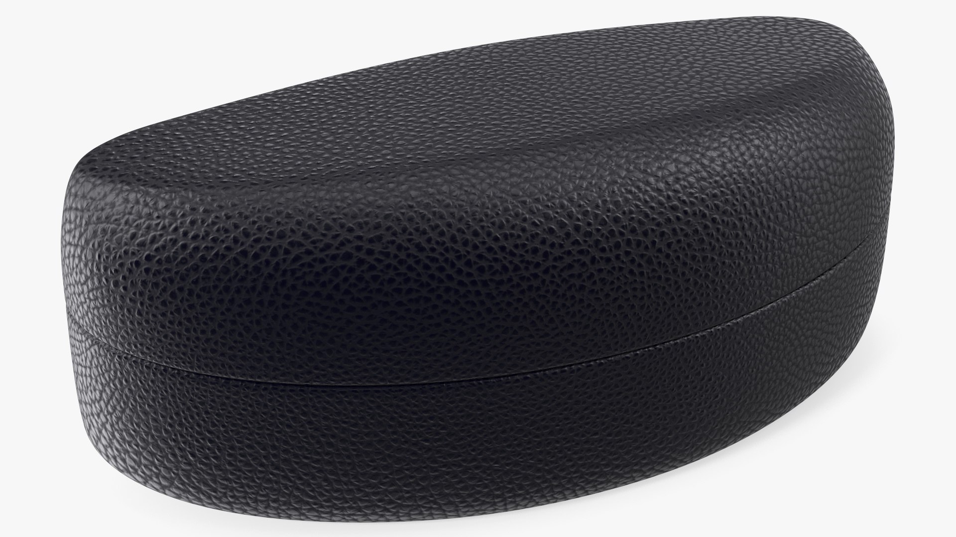 Hard Shell Leather Eyeglass Case Black 3D model preview