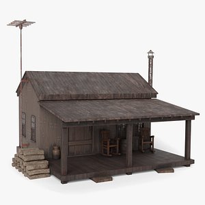 3D rustic cabin model