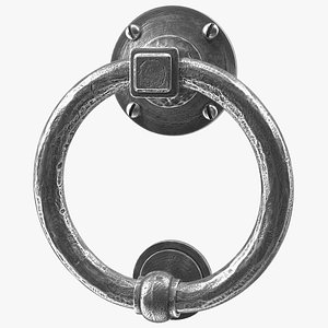 3D model vintage ring shaped door knocker