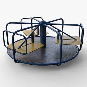 PBR Merry Go Round Roundabout C 3D model