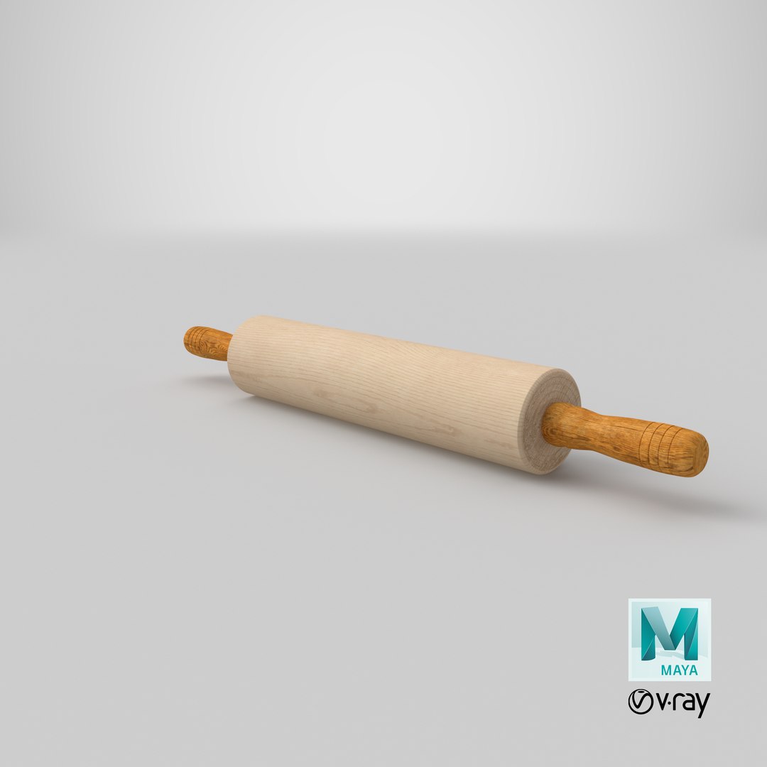 3D Wooden Rolling Pin Wood Model - TurboSquid 1368305