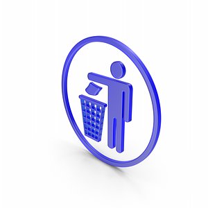 3D Do Not Litter Blue