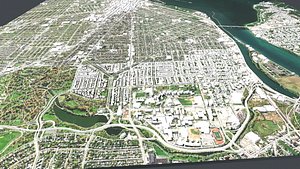 3D Cityscape Buffalo USA