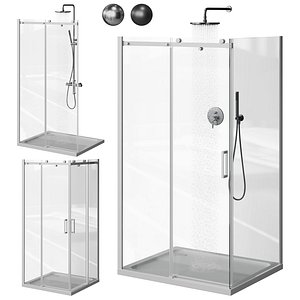 Shower nooks and the door to the niche of Cezares Stylus 3D model