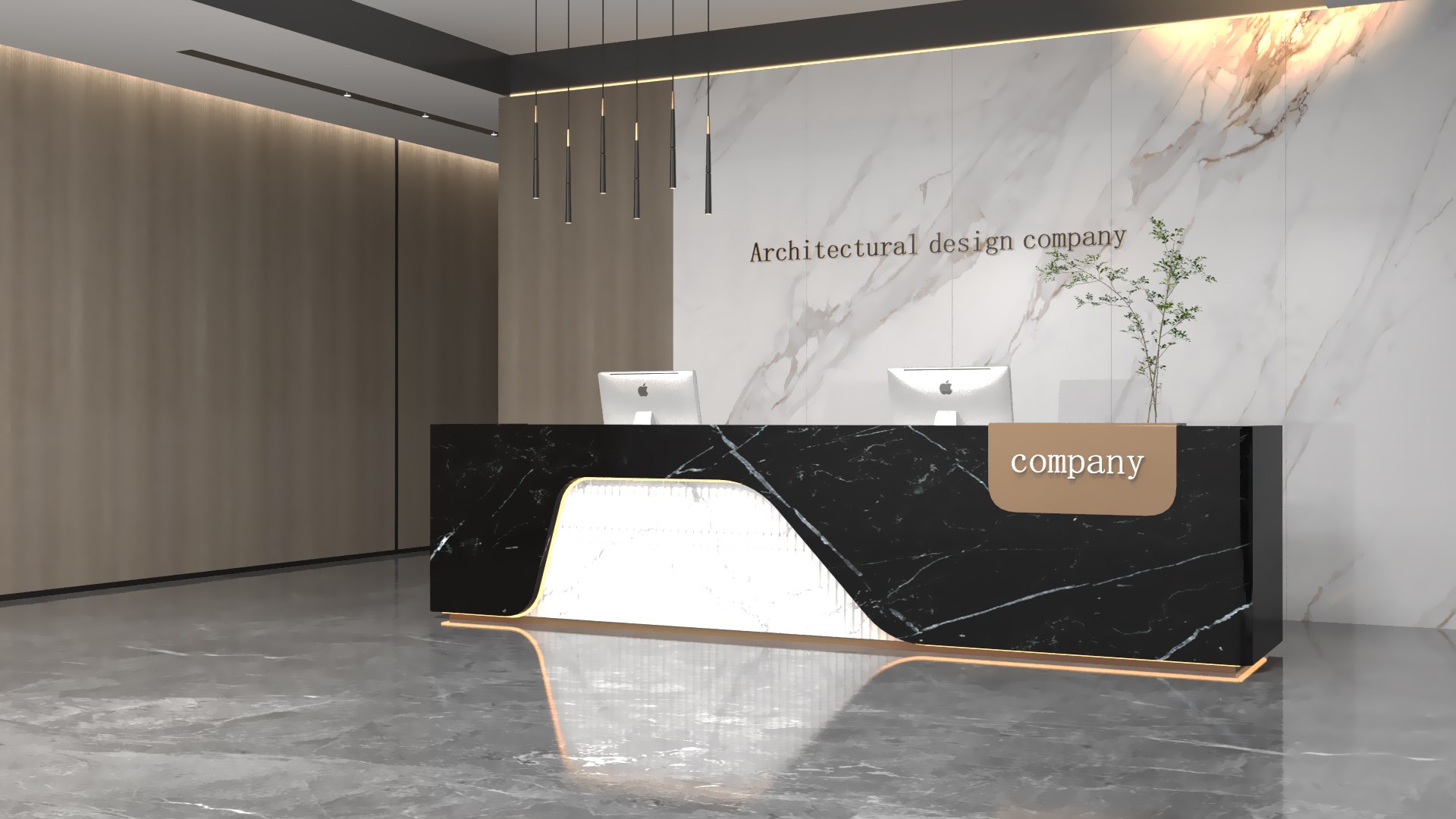 3D The Reception Desk Model - TurboSquid 2170683