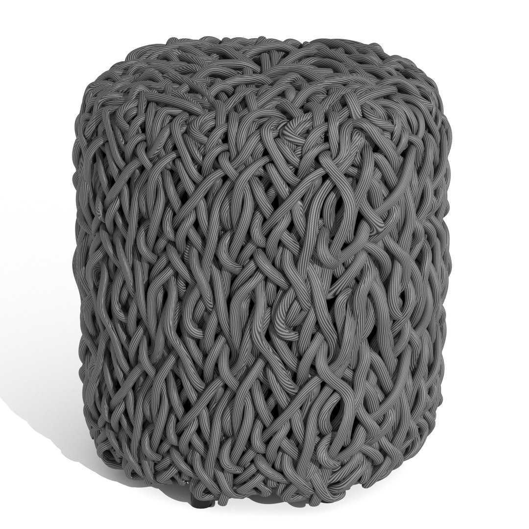 Palecek CARTER OUTDOOR HASSOCK Pouf Ottoman 3D Model TurboSquid 2224909