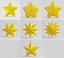 Collection of stars simple cartoon