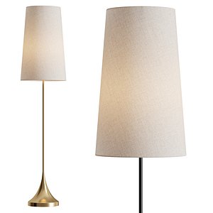 Seguin Brushed Brass Metal Floor Lamp