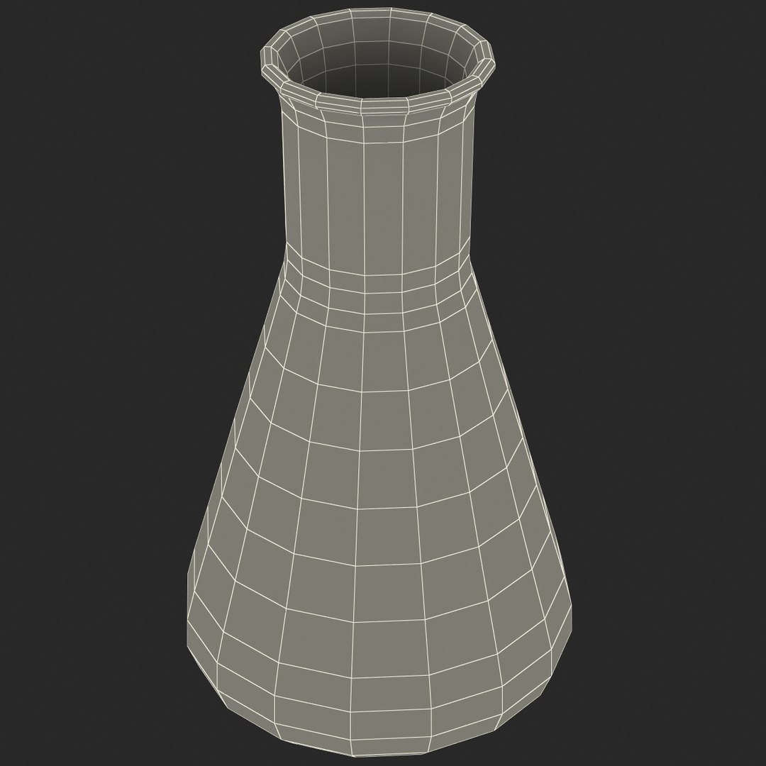 3d 50 Ml Erlenmeyer Flask Model
