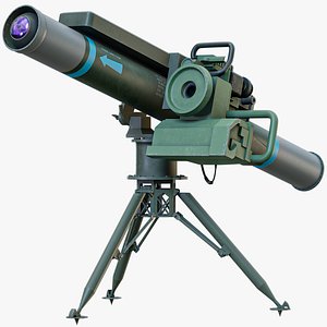 3D model Spike ATGM Command  Launcher Unit CLU With Spike LR Missile