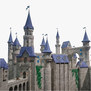 Fantasy Medieval Castle PBR 3D model