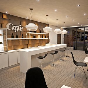3d cafe interior model