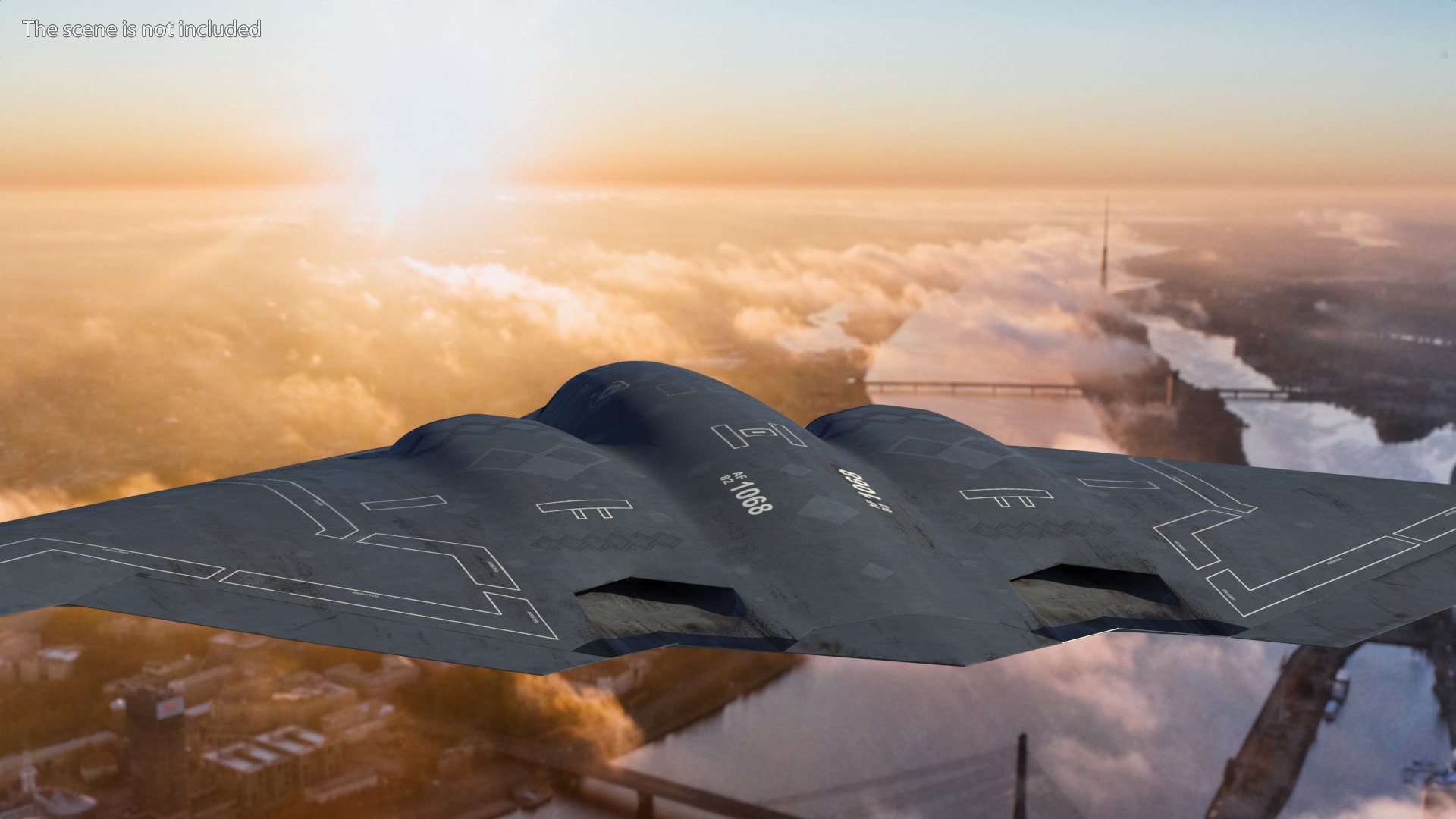 3d model stealth bomber b-2 spirit