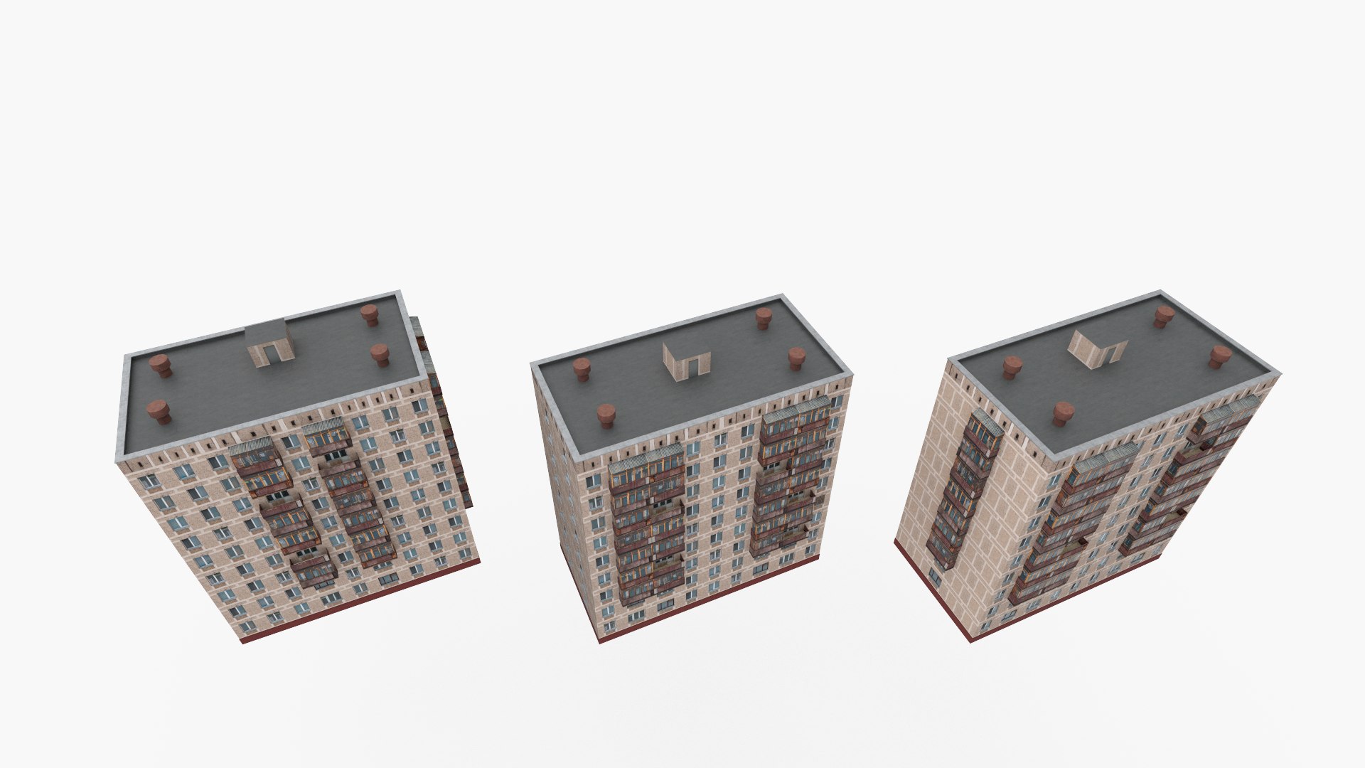 3D Russian Panel House - TurboSquid 2290422
