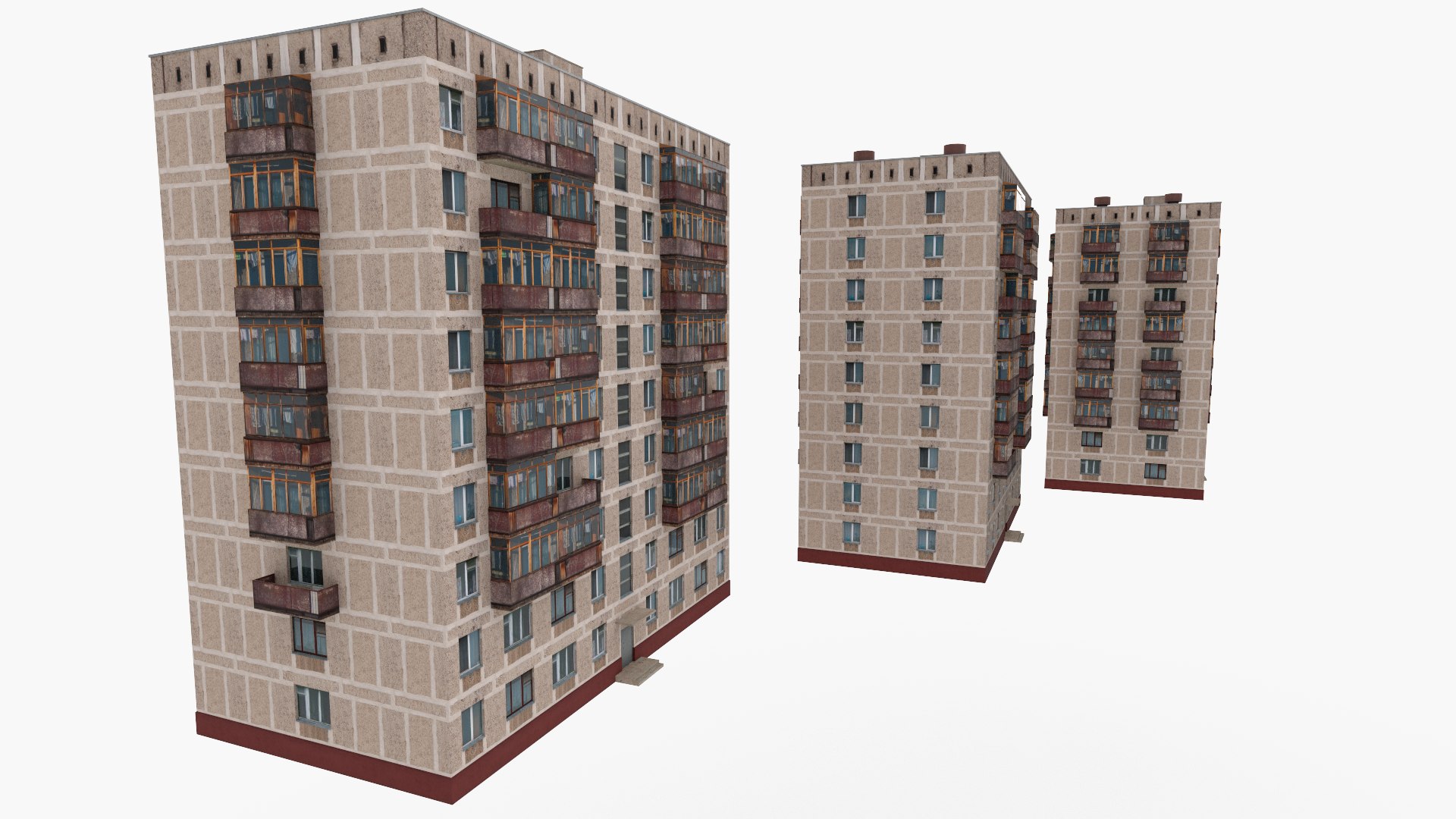 3D Russian Panel House - TurboSquid 2290422