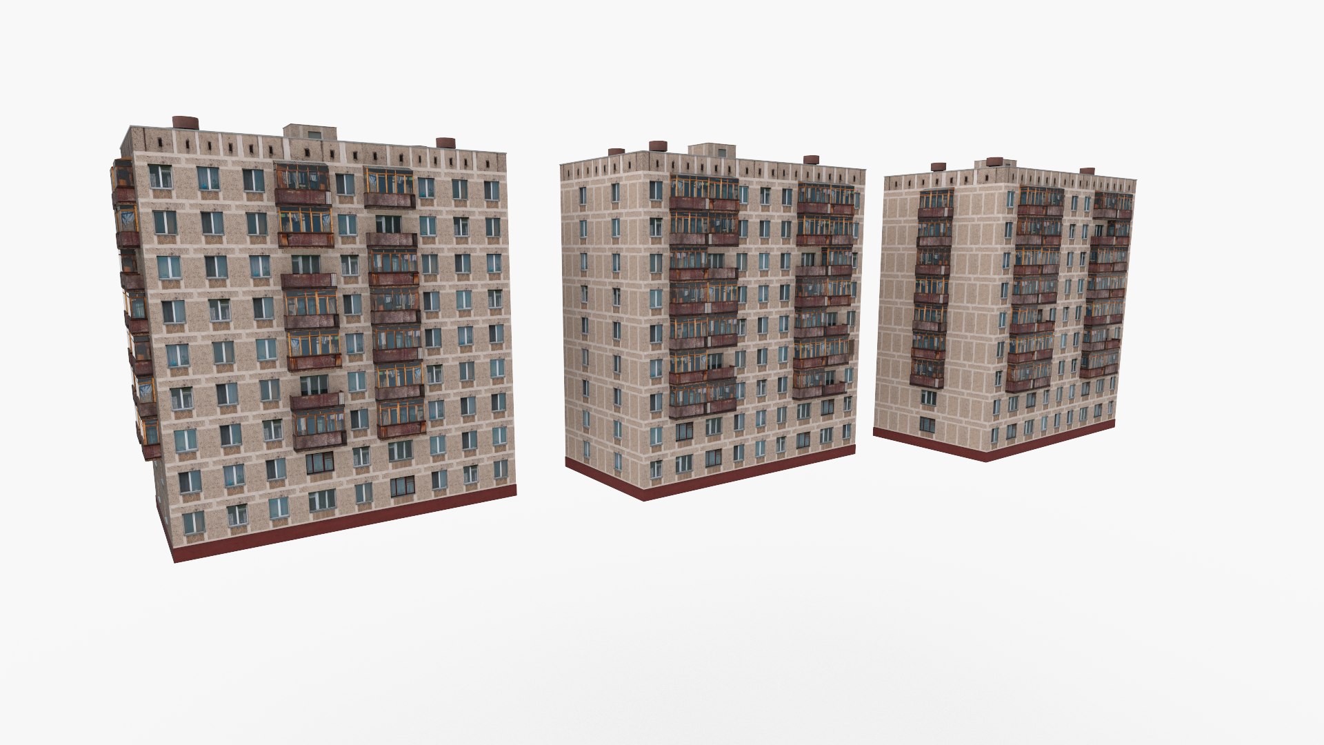 3D Russian Panel House - TurboSquid 2290422