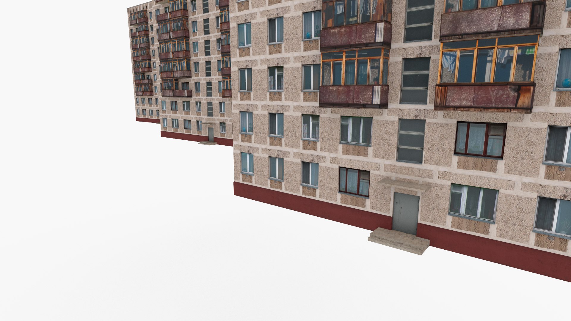 3D Russian Panel House - TurboSquid 2290422
