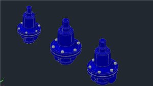 3D Catalaouge dwg Heavy Duty Brass Final Line Pressure Regulator BR-1780 Series model