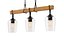 Linear black farm house wooden chandelier