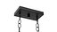 Linear black farm house wooden chandelier