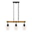 Linear black farm house wooden chandelier