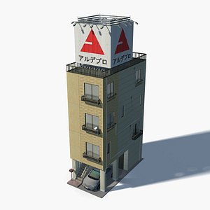 3D japanese building 0015 model
