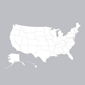 USA, United States of America Map
