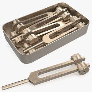Tuning Fork Set Gold-Plated Stainless Steel