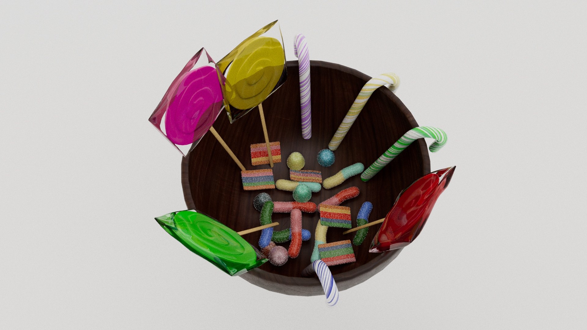 3D Bowl Of Candy Model - TurboSquid 2024613