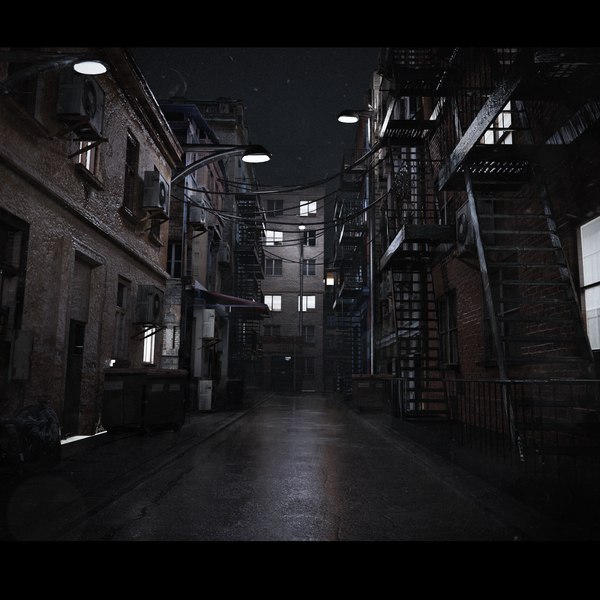 New York Alley Scene 3D model