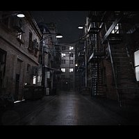 New York Alley Scene