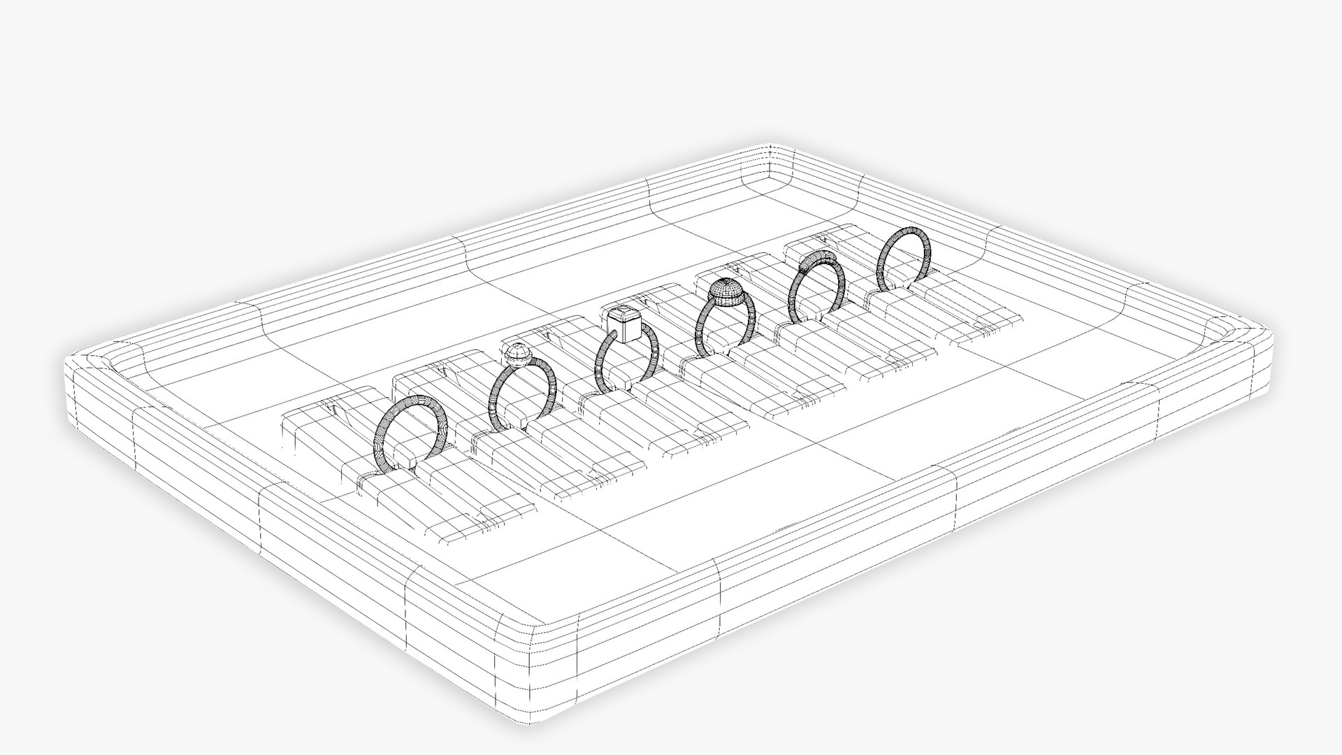 Ring Display Tray - 3D Model 3D https://p.turbosquid.com/ts-thumb/5W/aEl8LI/do/wireframecopy/png/1788170712/1920x1080/fit_q87/6d2b43b85db244f0d07208d42350d764a5cc280e/wireframecopy.jpg