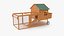 3D Wooden Chicken Coop For Up To 6 Chickens