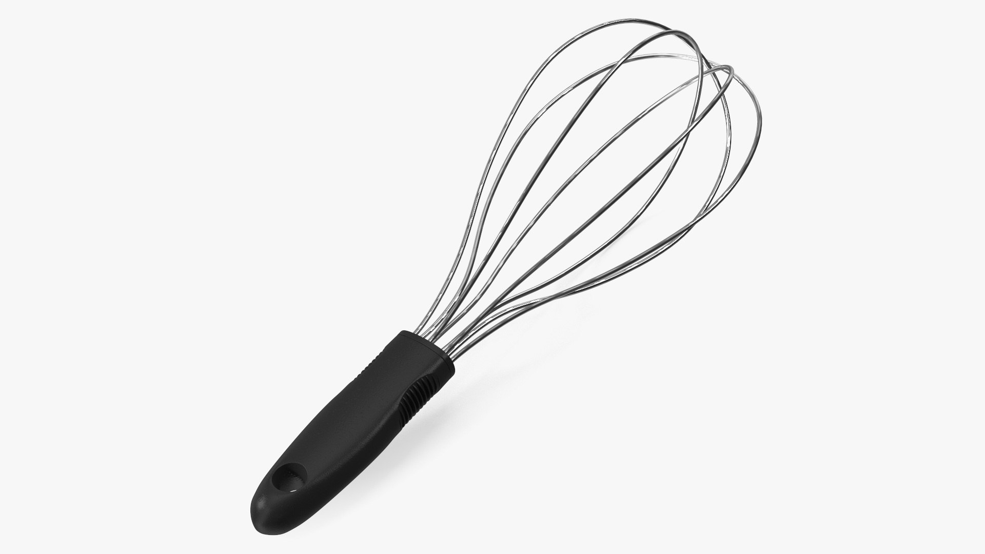 Balloon Whisk Black 3D model preview