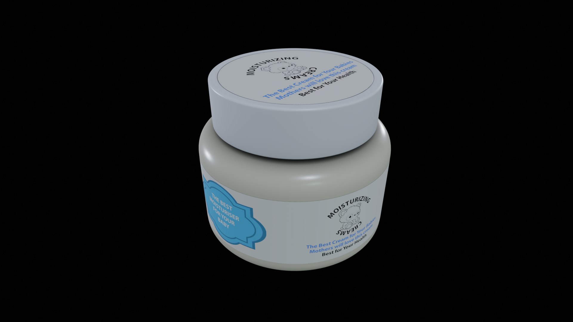 3D Model Creams Lotions And Oils-Baby Moisturizing Cream-GAME READY-PBR ...