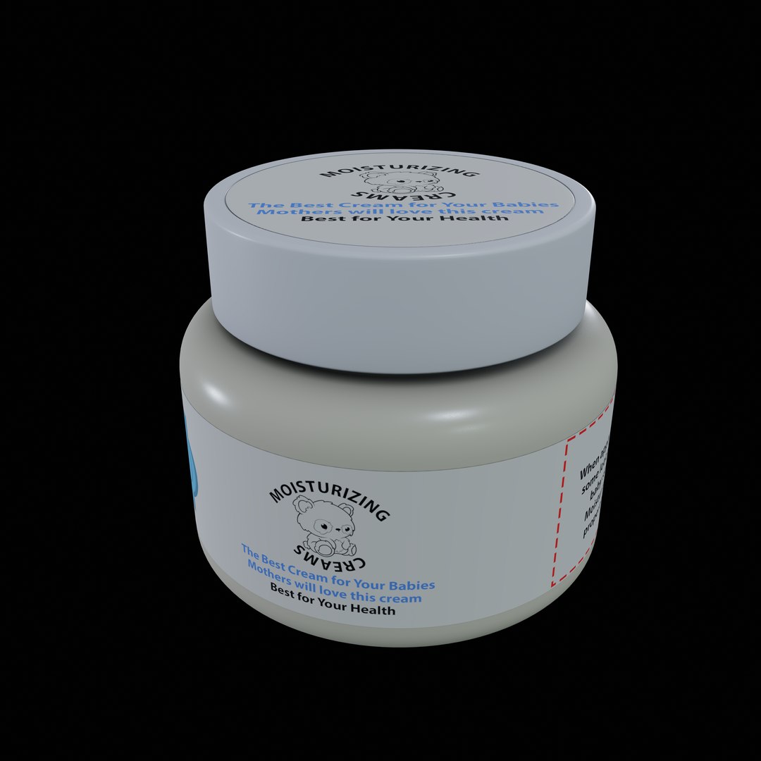 3D Model Creams Lotions And Oils-Baby Moisturizing Cream-GAME READY-PBR ...