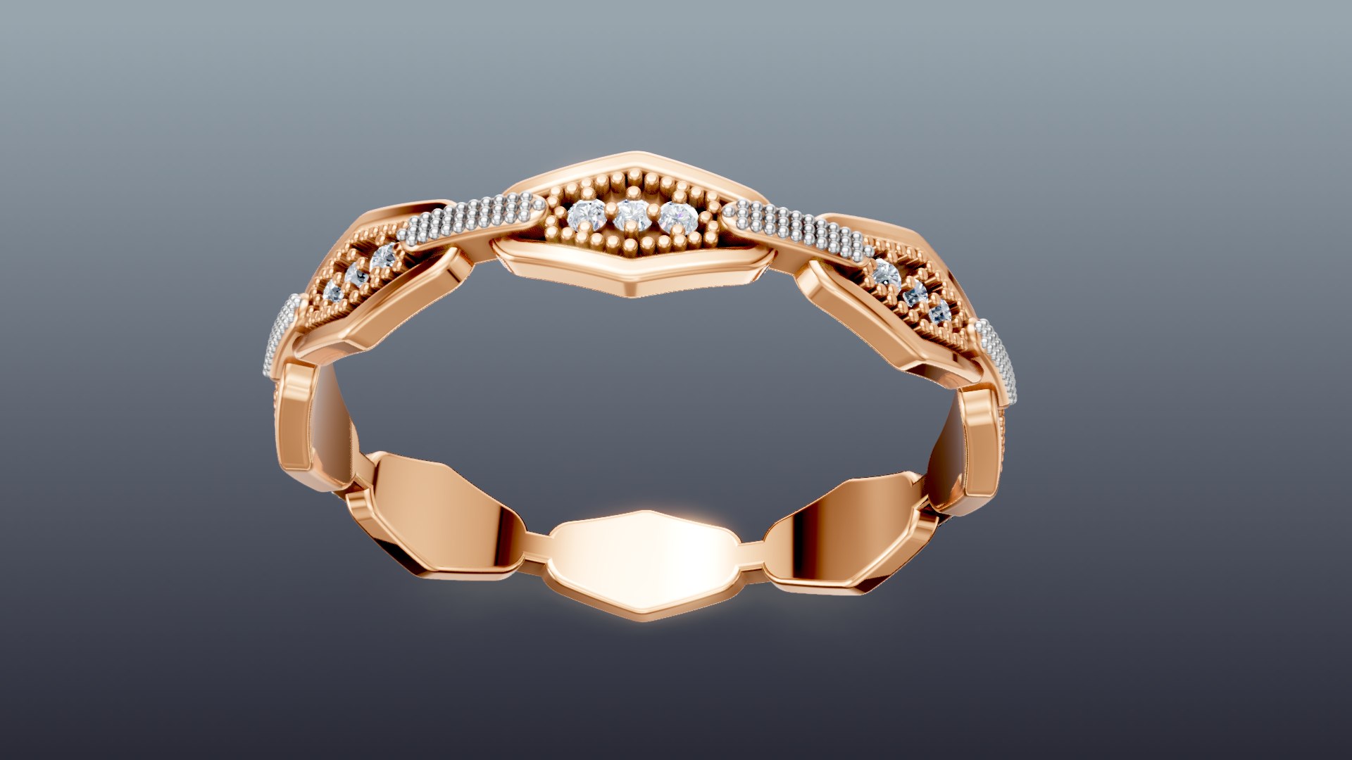 3D Diamond Chain Link Ring Model - TurboSquid 2324760