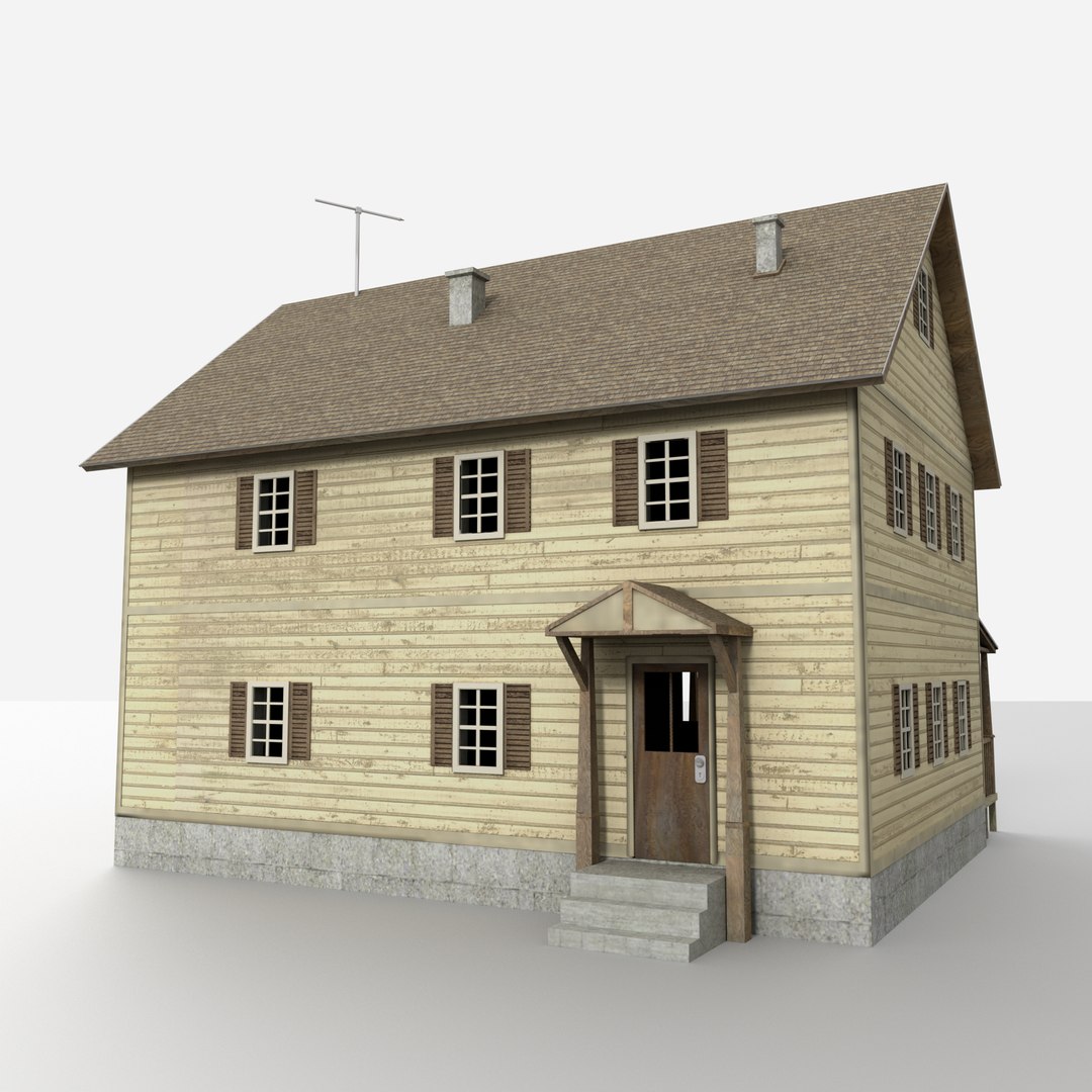 3d Model Rural House Building Asset
