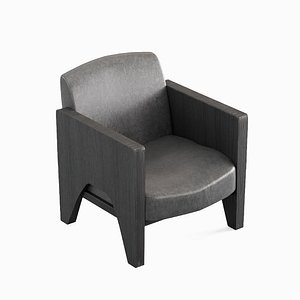 Modern Leather Armchair 04