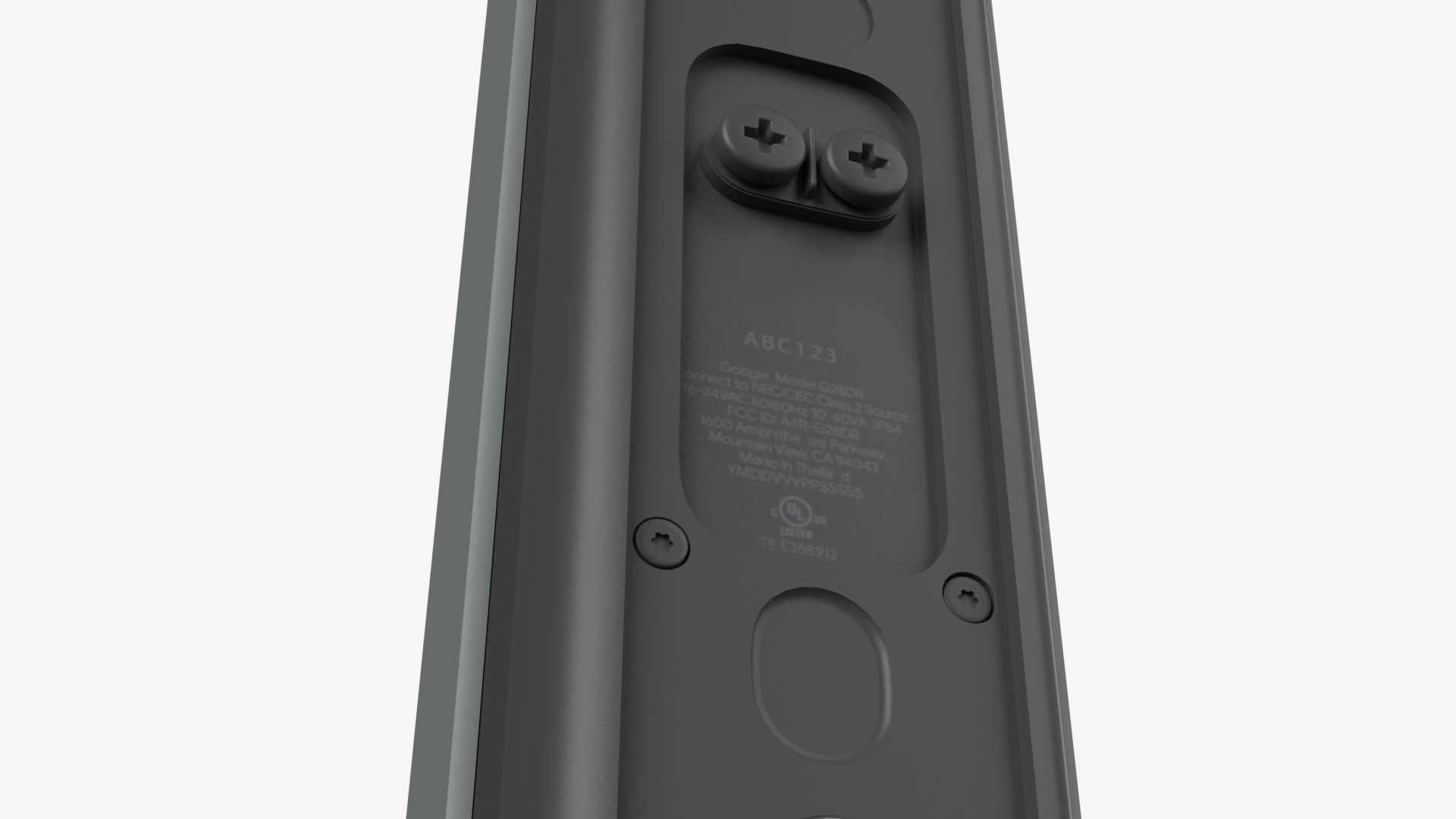 3D Google Nest Smart Doorbell Camera https://p.turbosquid.com/ts-thumb/5W/tLwi4j/b3/7camera/png/1703787585/1920x1080/fit_q87/98d391e4f710897dcc110591d0cb508106f06d57/7camera.jpg