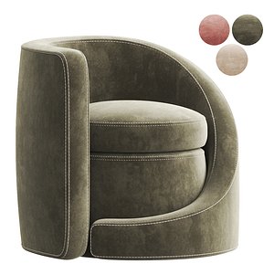 Pair of Spiral Lounge Chairs 3D