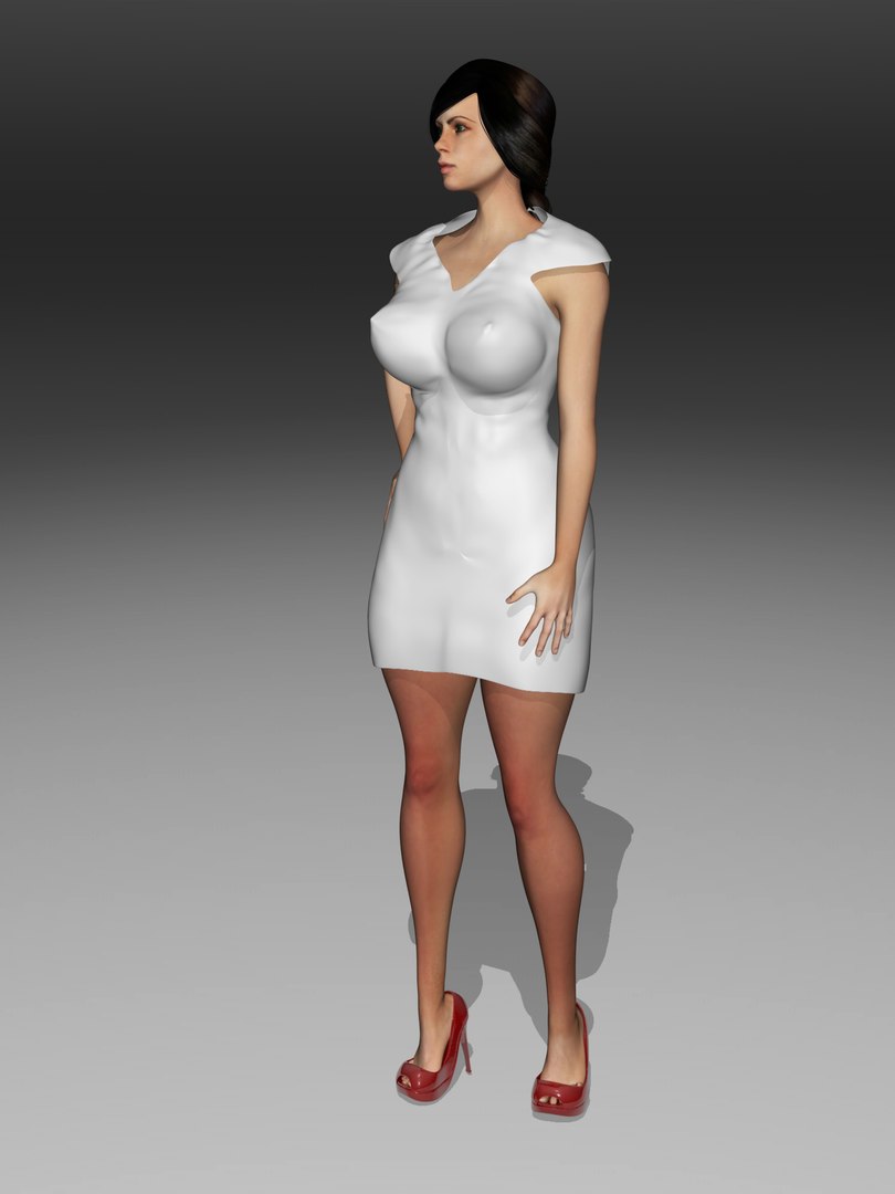 3d Model Beautiful Girl Big Breasts