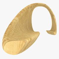 Abstract Park Parametric Wooden Bench