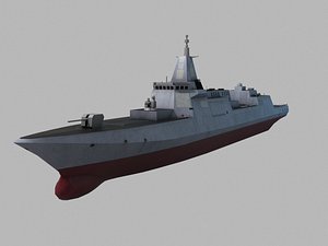 warship chinese navy 3D model