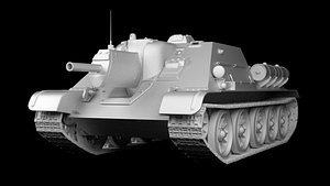 3D su-122 wwii tank
