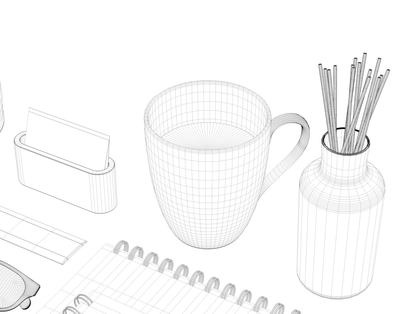 Set Office Accessories 3D - TurboSquid 1531823
